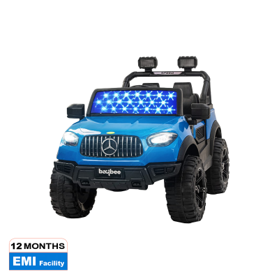 Picture of GoodLuck Baybee Kids Battery Operated Car Jeep Rechargeable Car for Kids Electric car for Baby Ride On Toy Car with R/C for Boys & Girls Kids 3 to 8 Years-Benzee Blue