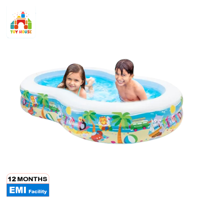 Picture of Intex Inflatable Pool, 305 x 183 x 56 cm, 999 L, Tropical design (58485np)
