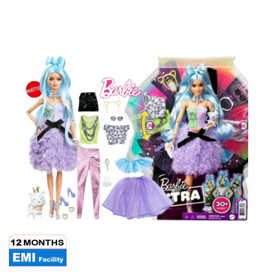 Picture of Barbie Extra Doll & Accessories Set with Pet Mix & Match Pieces for 30+ Looks Flexible Joints GYJ6