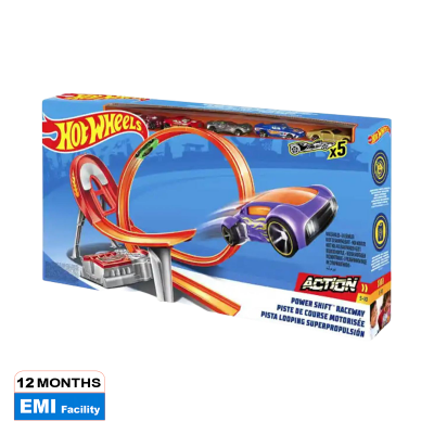 Picture of Hot Wheels Action Power Shift Raceway Track Set For Kids-FCF18