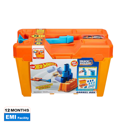 Picture of Hot Wheels Track Builder Stunt Barrel Box with Toy Car Racing from 6 Years-FLK89