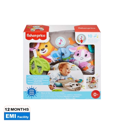 Picture of ​Fisher-Price Music and Vibe Sloth Tummy Wedge Baby Time Support With Activity Toys-GRR01