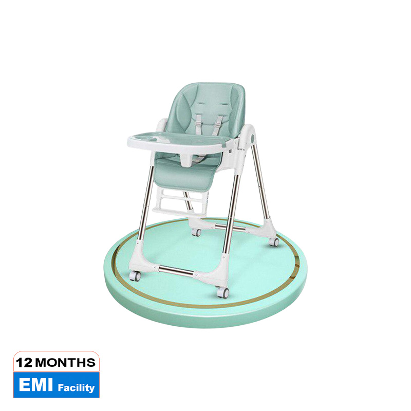 Picture of Multi Functional Babies and Toddlers Folding Portable Dining High Chair For Feeding with Wheels/3-in-1 Portable Highchair,Baby High Chair, Baby Feeding Chair with Tray，baby Height Adjustable High Chair(BS-9001C)