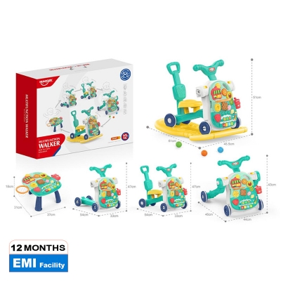 Picture of Huanger - 5-in-1 Baby Multifunction Walker - Green, Five in one hand push walker