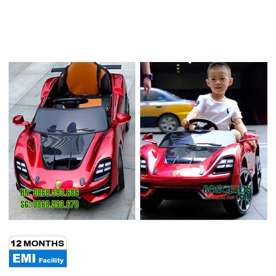 Picture of New Ferrari Car Electric Ride On with Remote Control for Kids-red - Car Toy