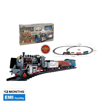 Picture of 2022 new product Light electric track steam train hot selling track toys set classic electric train with steam 650 cm orbit train toys set