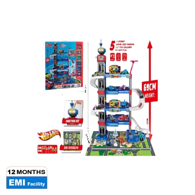 Picture of New Kids Parking lot with light,music,6pcs alloy racing cars