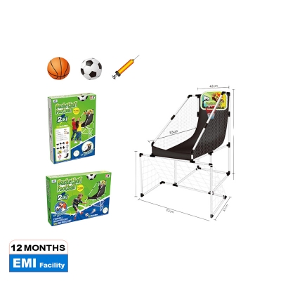 Picture of 2 in 1 goal basketball game toy soccer goal and basketball goal model-XTY8013A