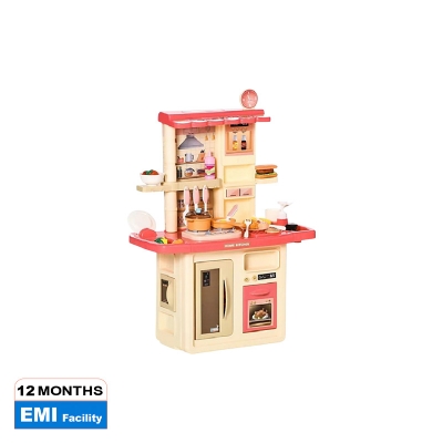 Picture of Kids Kitchen Play Set Role Play Cooking Toy, Educational Pretend Playset Game, w/ Water Circulation Spray Music Sound Light, 360° Rotation Faucet