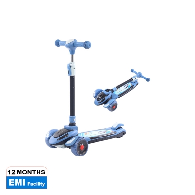 Picture of Kick Scooter for Kids 3 Wheels Deluxe Folding Aluminum 3 Adjustable Height Glider with LED Light Up wheels Body Balance Scooter