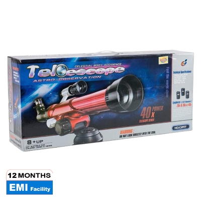 Picture of Astro Observation Telescope With Tripod For Kids 20X, 30X, And 40X Zooming Capability, Focal Length Of 140Mm