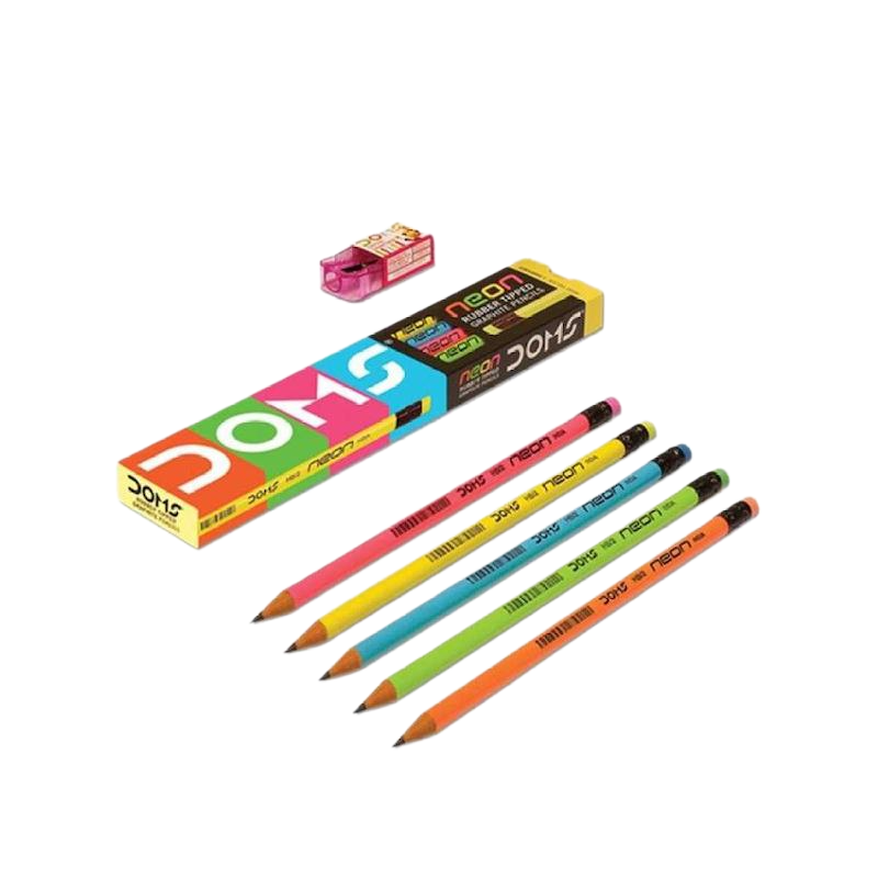 Picture of Neon Pencils with Eraser and Sharpener - 10pcs (Pack of One)