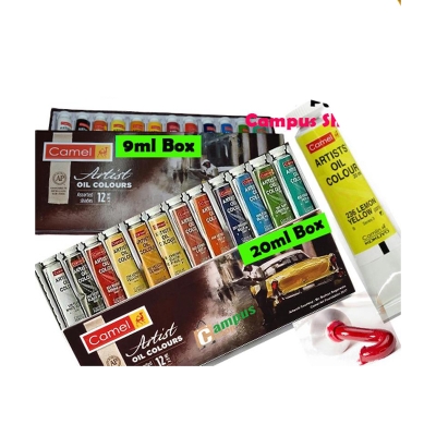 Picture of Camel Artist Oil Paint 12 color Tubes  9ml & 20ml Box for Professional  Artist