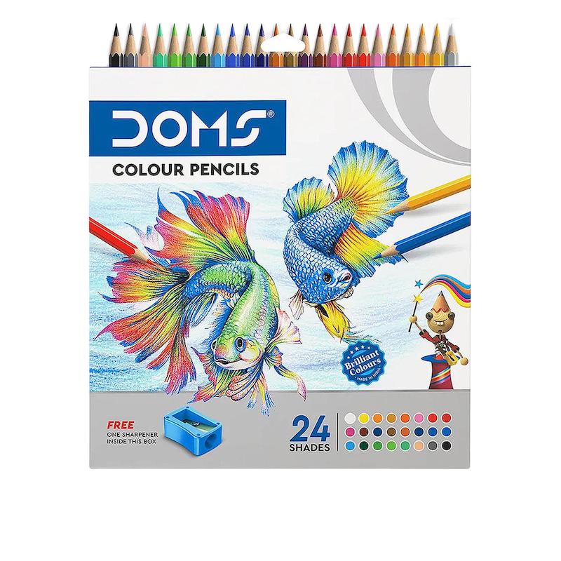 Picture of Doms 24 Color Pencils - Multicolour