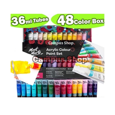 Picture of Mont Marte 48 Acrylic Color box 36ml paint Set for Professional Artists