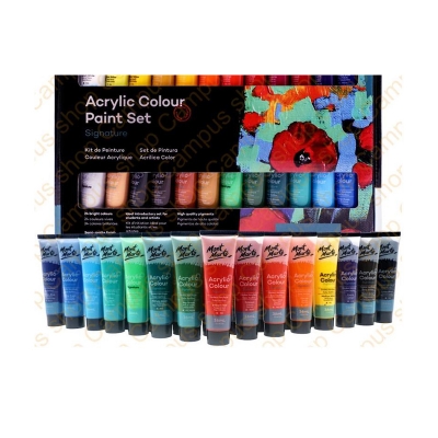 Picture of Mont Marte 24 Acrylic Color Box 36ml Paint Set For Professional Artist