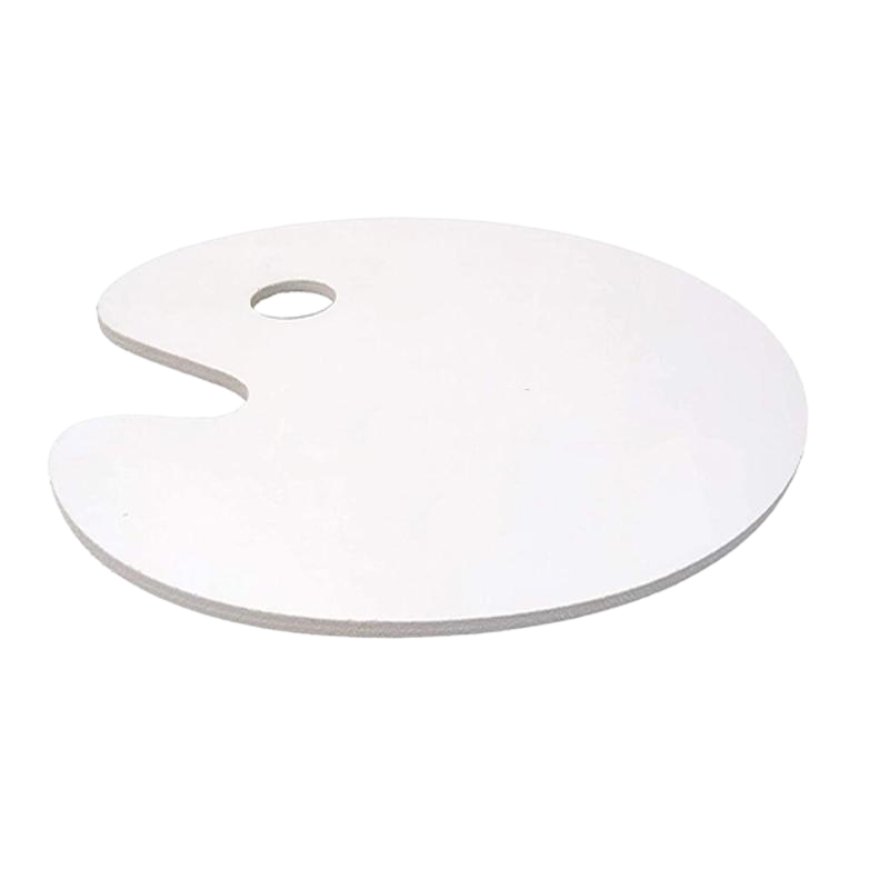 Picture of Oval White Colour Palette Oil/Acrylic Paint Tray, Painting Tray for Artist Drawing (12 x 9.5 inch)-1pc