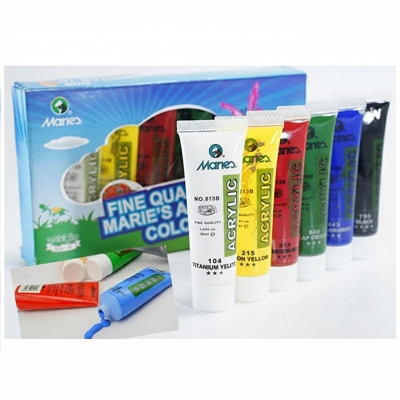 Picture of Maries Acrylic Color Paint  Set 6 Colours Box 30ml Tubes