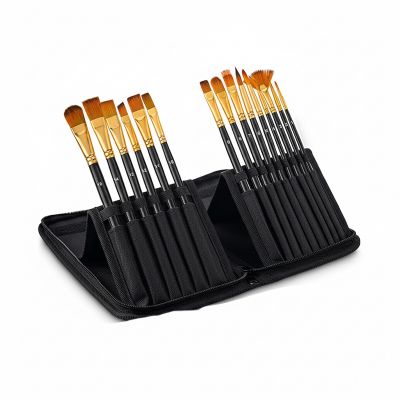 Picture of Artist  Paint Brush Set of 15, for Gouache, Acrylic, Oil, Watercolor Paint Brushes