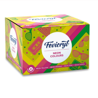 Picture of Fevicryl Neon Acrylic Colour Kit, 4 Shades, 15ml each