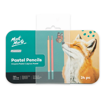 Picture of Mont Marte Pastel Pencils 24pc in Tin