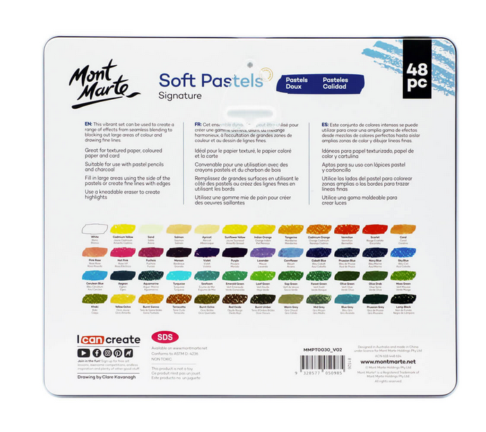 Picture of Mont Marte Soft Pastels Signature in Tin Box 48pc