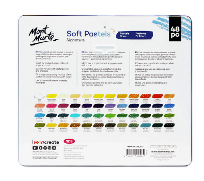 Picture of Mont Marte Soft Pastels Signature in Tin Box 48pc