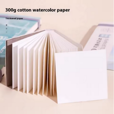 Picture of Languo Mini Cotton Tearable Watercolor Book,Thickened Blank Anime Character Illustrated Paper Art Stationery Supplies 50x50mm