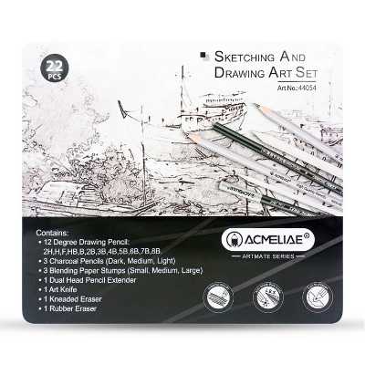 Picture of Acmeliae Drawing Set Tin Case 22Pcs