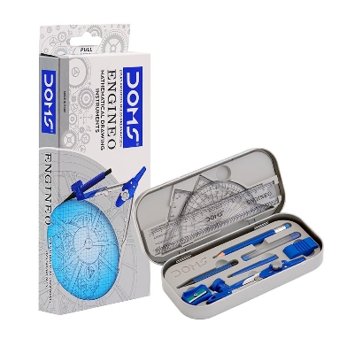 Picture of DOMS ENGINEO GEOMETRY SET AND MATHEMATICAL DRAWING INSTRUMENT (2 IN 1 CONVERTIBLE LEG JOINT)