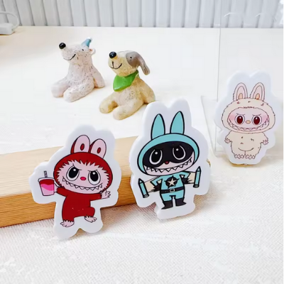 Picture of Cute Labubu  Pencil Eraser Stationery Cute Fun Cartoon Rubber Pencil Eraser Wipe Clean Without Leaving A Mark for Students (Pack of 5 pcs)
