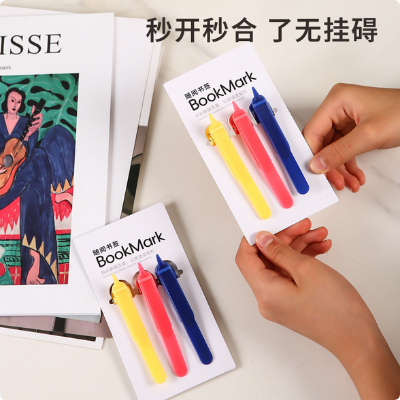 Picture of New Bookmark Clip Automatically Follows the Page and Reads the Bookmark with Pen Plug-In and Hanging Pen Multi-Functional Simple Use Bookmark for Students
