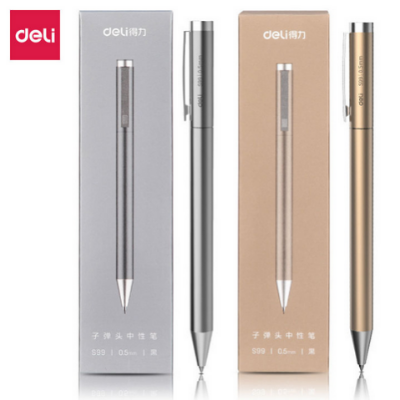 Picture of Deli S99 Rotating Metal Pen Pen Gel Pen Sign Pen Business Office Student 0.5 Sign Pen Rotating Core