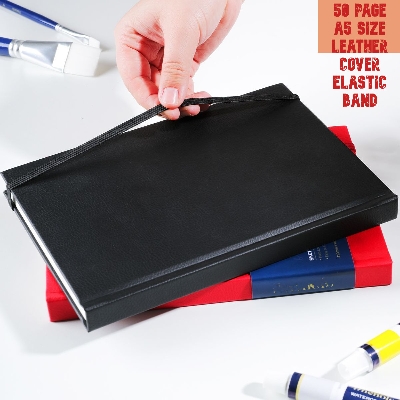 Picture of Papertree Premium Leather cover sketch book With Elastic Band A5 Size