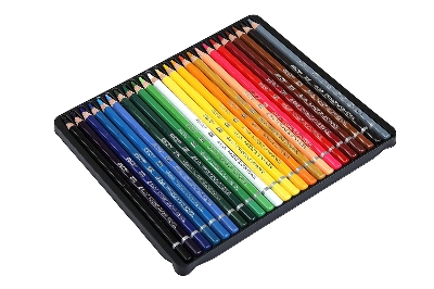 Picture of BRUSTRO Artists Water Colored Pencils - Set of 24 Shades - 4mm Lead | Break Resistant, Erasable, High Pigmented, Vibrant Colours | Ideal for Drawing, Mandala, Shading, Portrait, Fine Art Students