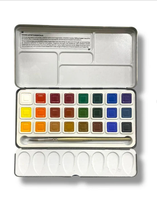 Picture of DOMS Artist Watercolor Cakes Metal Tin Pack - 24 Shades