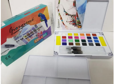 Picture of Giorgione 24 pcs Solid Watercolor Paint Set With Brush and Waterbrush Pen