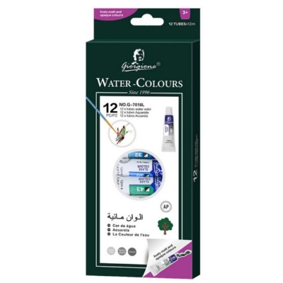 Picture of Giorgione Professional 12 Colors Watercolor Paint Set 12ml Tube Non-Toxic for Paper and Canvas for Artists' Drawings