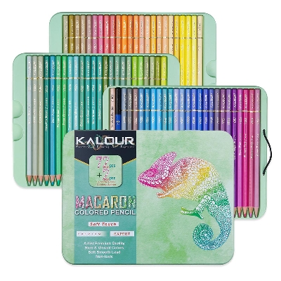 Picture of KALOUR Macaron Color Professional Colored Pencil Set 72 Pcs WITH Tin Box