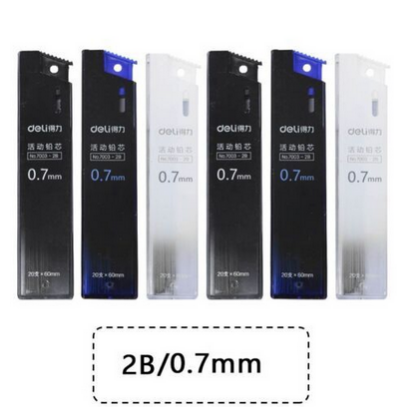 Picture of Deli E7003 Mechanical Pencil Lead Refill 0.7mm 2B - 20pcs