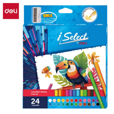 Picture of Deli EC144-24 i-Select Colord Pencil 12 Pcs with Sharpner and eraser