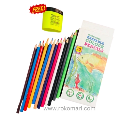 Picture of Wood Free Erasable Colour Pencil 12Pcs