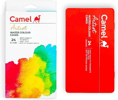 Picture of Camel Artist water color cake Pack of 24 Shade | Convenient pack to carry for outdoor work, contains 24 most required assorted shades