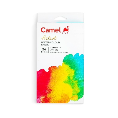 Picture of Camel Artist water color cake Pack of 24 Shade | Convenient pack to carry for outdoor work, contains 24 most required assorted shades