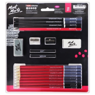 Picture of Mont marte Sketch & Draw Set  18pcs