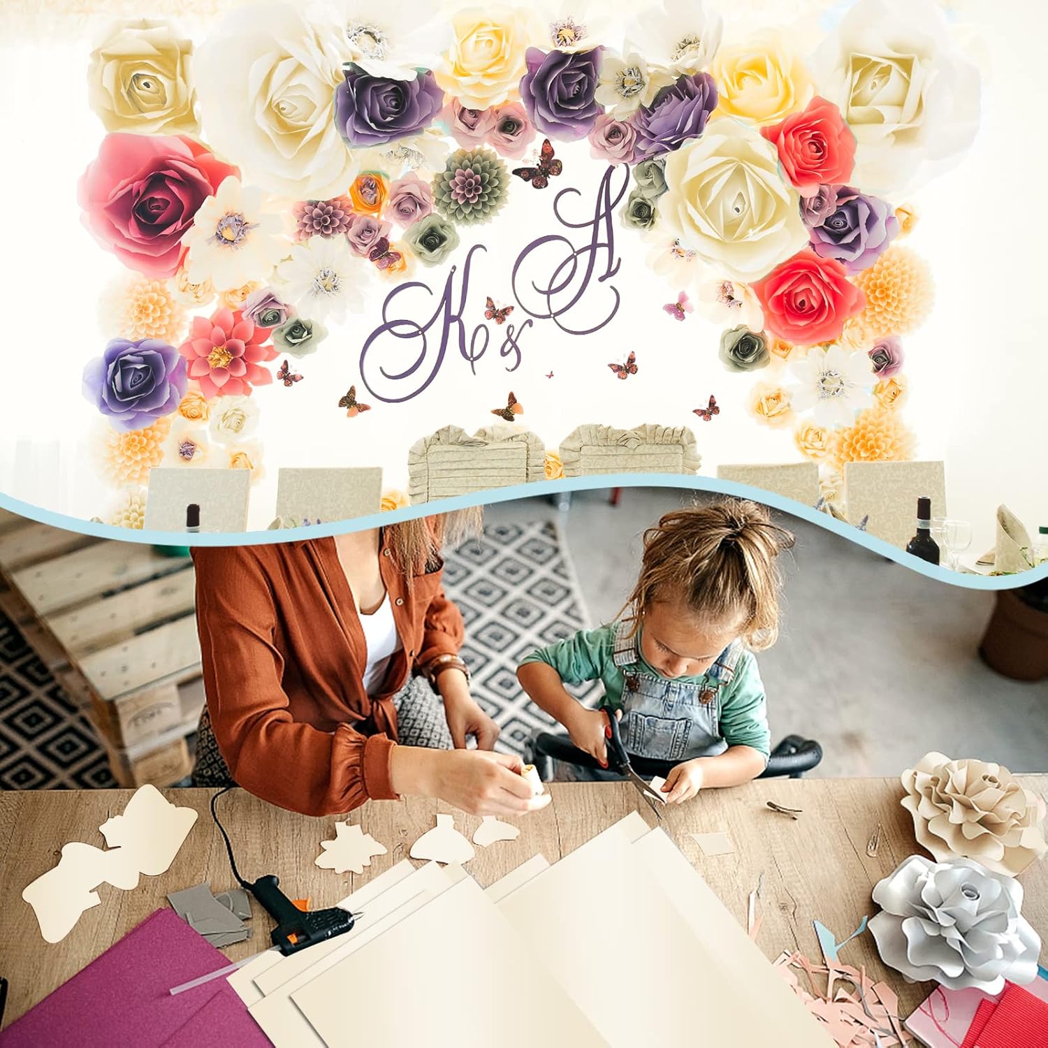 Picture of 10 Sheets Cream Metallic Shimmer Cardstock Paper,A4 Size Sheets for Halloween, Invitations, Scrapbooking, Crafts, Graduations