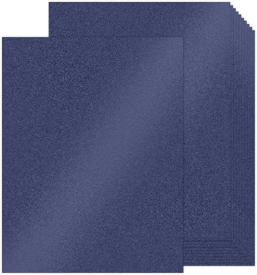 Picture of 10 Sheets Neavy Blue Metallic Shimmer Cardstock Paper,A4 Size Sheets for Halloween, Invitations, Scrapbooking, Crafts, Graduations