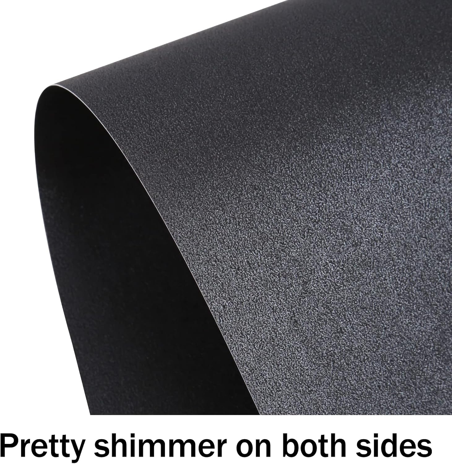 Picture of 10 Sheets Black Metallic Shimmer Cardstock Paper,A4 Size Sheets for Halloween, Invitations, Scrapbooking, Crafts, Graduations