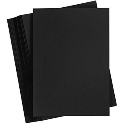 Picture of A4 Black Paper 110 GSM Pack of 20 Sheets Black  Coloured Paper, Best for Art & Craft Work, Project Work