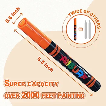 Picture of YPLUS Acrylic Paint Pens for Kids, Permanent Fabric Markers Waterproof, Acrylic Markers Painting for Rock Clothes Wood and More - 8 Colours